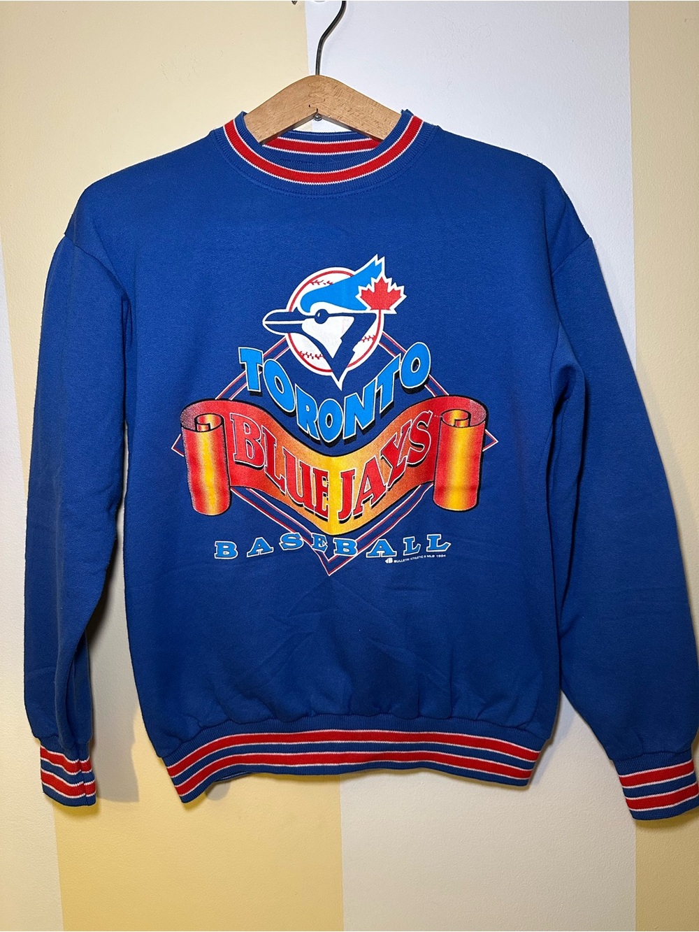 Vintage 1994 Toronto Blue Jays Crewneck Sweatshirt - Junior Bulletin Large (16)